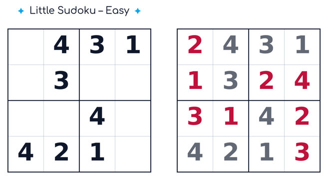 Easy Little Sudoku Puzzle for Kids