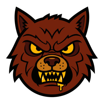 Angry Cartoon Wolf