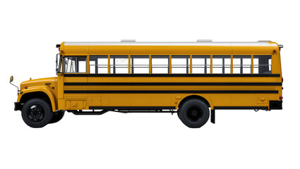 Isolated classic yellow school bus for safe children transportation and education © Francisco