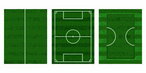 soccer field layout vector illustration with green textured background football pitch sports ground art texture minimalist design sport game competition teamwork © Raj