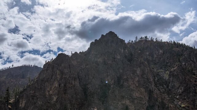 Scenic view of canyon along Banks-Lowman Road