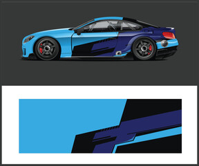 Fototapeta premium Modern Sports Car Wrap Design
