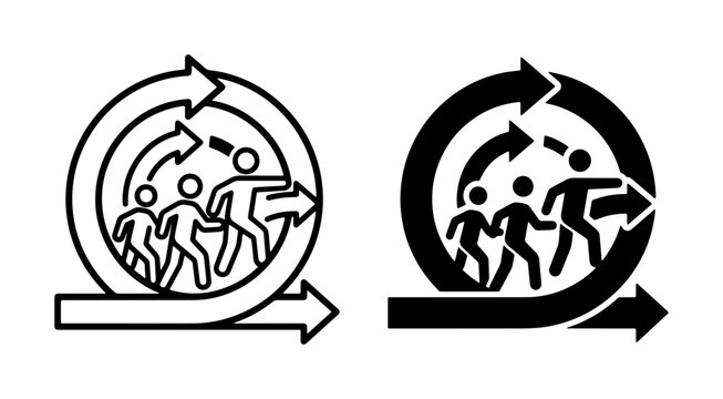 Agile Methodology Icons, Teamwork Cycle, Scrum Process, Continuous Improvement, Workflow Loop