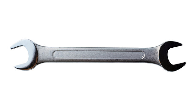 Isolated metal open-end wrench, an essential mechanical tool for repairs and construction work