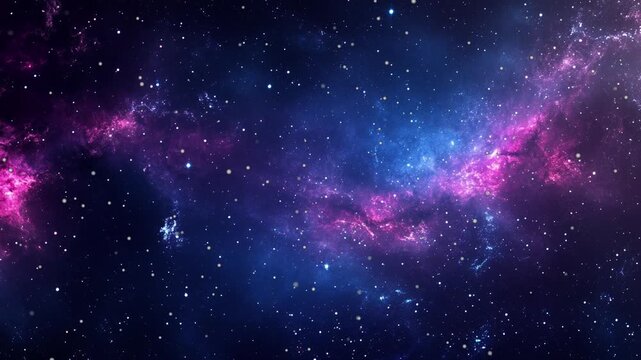 Loop Galaxy space travel glow gold blue turqoise nebula stars space, Starry night sky glowing shinning stars. twinkle stars.Seamless looped repetitive animation flight through deep space.