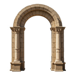 Obraz premium Ancient stone archway with ornate details and columns