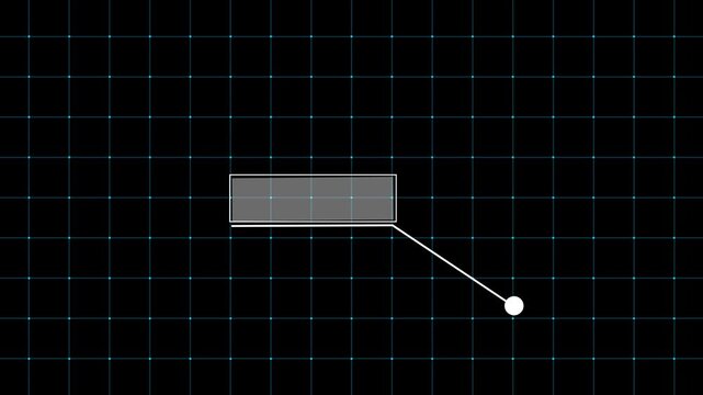 Animated callout line for text, data. HUD elements on isolated black background. Callout elements for text highlighting 