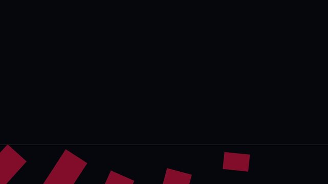Minimalist red rectangles motion animation on 4k black background, abstract business