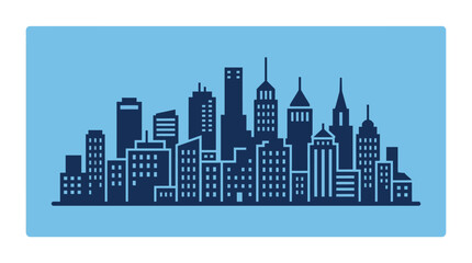 Obraz premium City skyline with tall buildings and skyscrapers in urban landscape