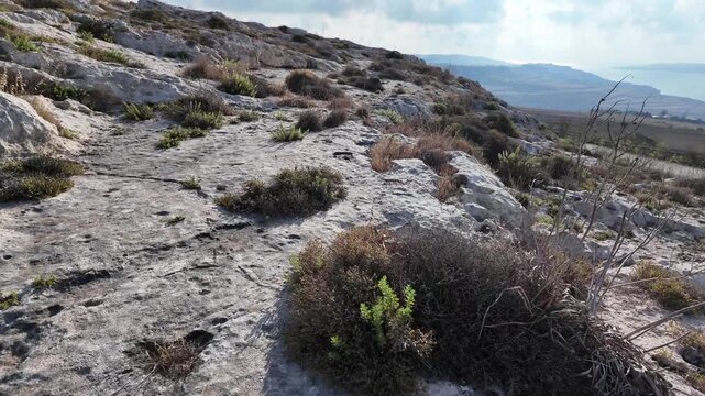 Ix-Xini hill, in the early morning, Gozo, Malta. High quality 4k footage