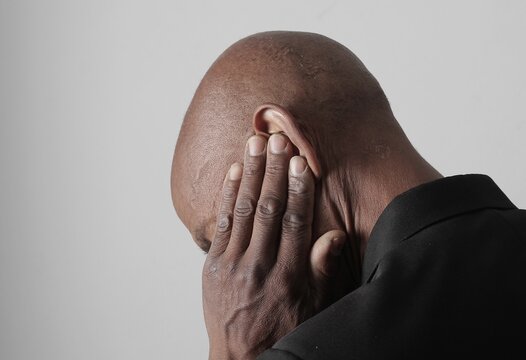 a deaf person communicating confidently using sign language stock image stock photo