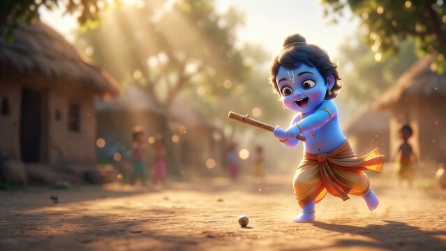 Baby Krishna Village Game &ndash; Traditional Childhood Joy