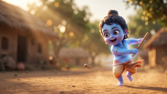 Baby Krishna Village Game &ndash; Traditional Childhood Joy