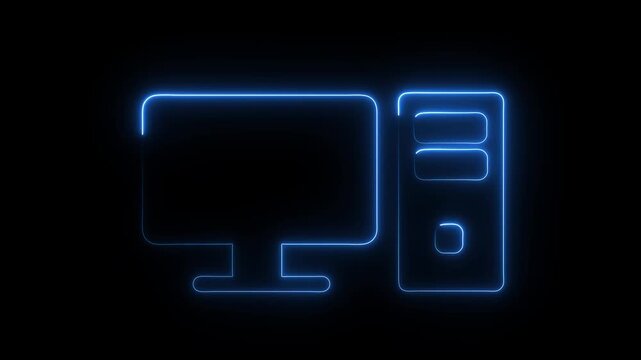 Intermission Stream Overlay Animated, Neon Sign looping facecam and chat for live streaming ,Frame neon line animation.4k video.