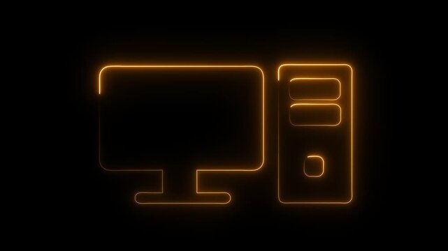 Intermission Stream Overlay Animated, Neon Sign looping facecam and chat for live streaming ,Frame neon line animation.4k video.