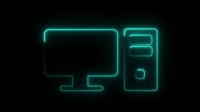 Intermission Stream Overlay Animated, Neon Sign looping facecam and chat for live streaming ,Frame neon line animation.4k video.