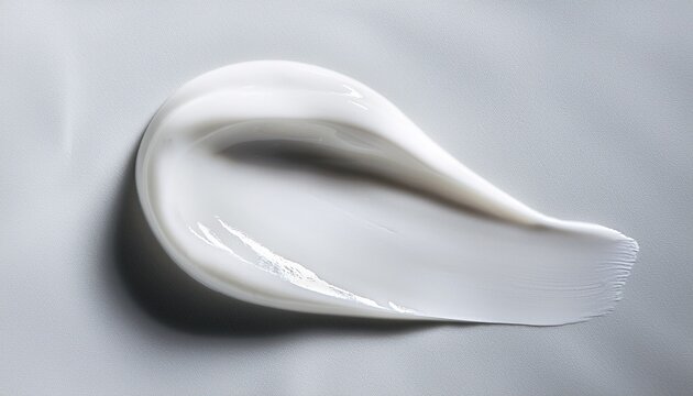 Textura De Crema Blanca Cosmetica Sobre Fondo Claro Concepto De Hidratacion Y Cuidado De La Piel