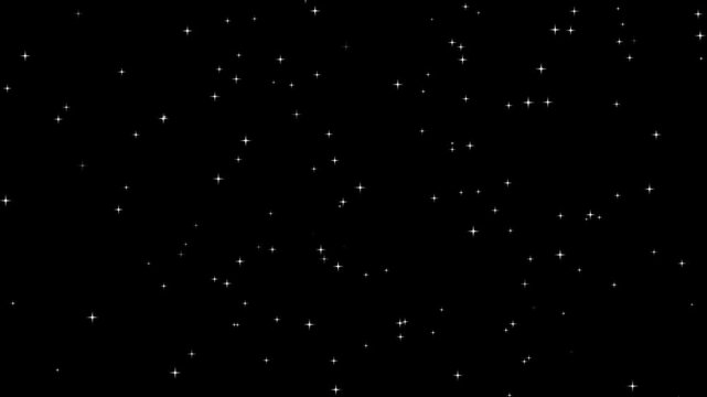 abstract white lights background loop,Twinkling stars glow and sparkle on black background.Golden Twinkle light stars blink looping animation. Twinkle light stars blink.