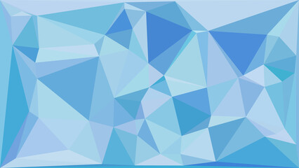 Obraz premium Vibrant light blue geometric low poly background with crystal-like facets, creating a modern abstract design for digital art and web projects.