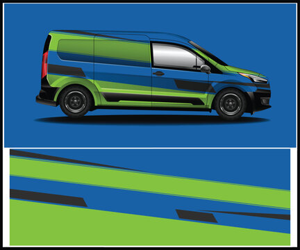 Modern Van Wrap Design with Vibrant Colors