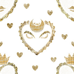 Obraz premium Sacred heart png pattern, transparent background, glitter aesthetic design