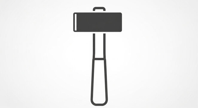 Sledgehammer icon illustration for construction and demolition work.