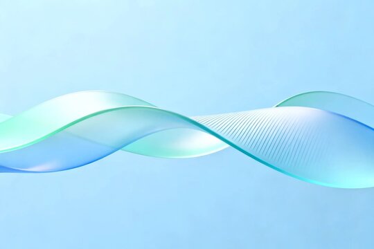 Abstract Blue and Green Wave Background