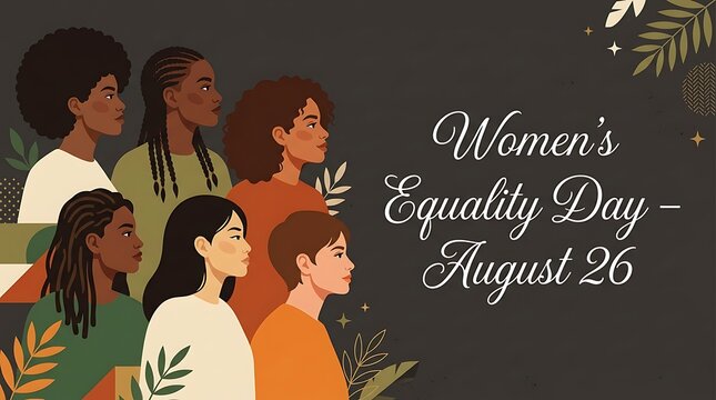 Diverse group of women celebrating women's equality day august 26 with august 26 diversity inclusion feminism empowerment