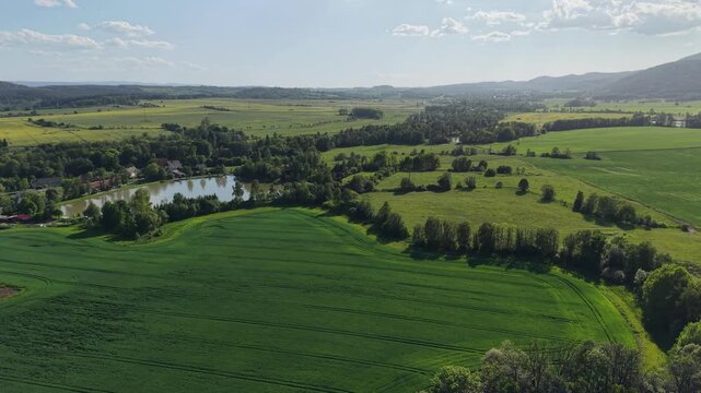 Karlovy Vary Region, Czech Republic - Green countryside and rolling fields