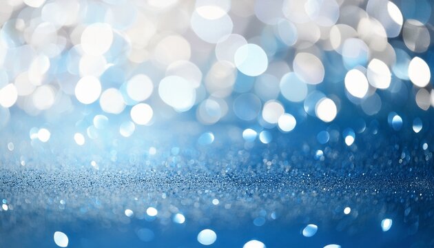 Fondo En Bokeh Blanco Y Azul