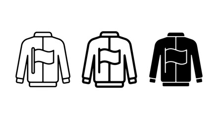 Jacket Icon Set, Bomber Jacket Vector Graphics, Outerwear Symbols for Fashion and Apparel Design © Maisa