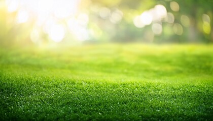 Naklejka premium D Burred Defocus Green Grass Field Background