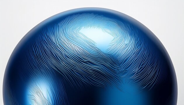 Fondo Con Detalle Y Textura De Globo Con Tono Azul Metalico Sobre Fondo Blanco