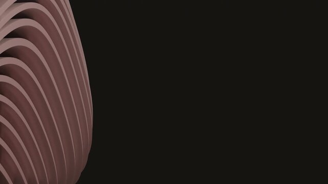 4K Abstract 3D Wave Sphere Brown Mocha Sine Y Flowing Copy Space Motion Background Loop