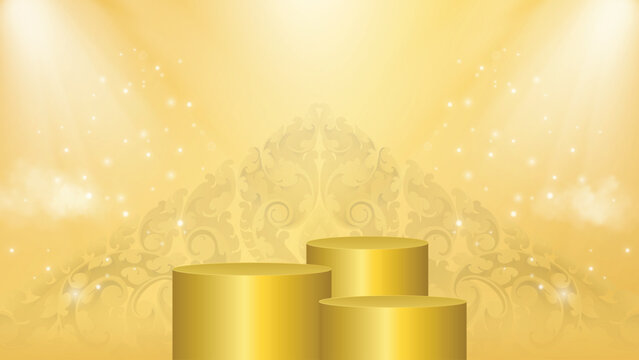 golden abstract background in kbach khmer product podium