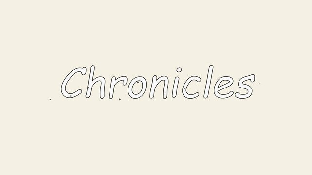 Minimalist chronicles text animation with subtle particle effects for title sequences 4k typography