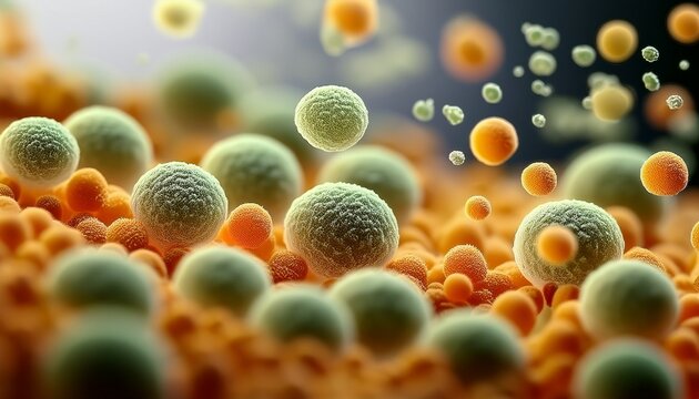 a close up image of airborne pollen particles causing seasonal allergies pollen allergies hay fever