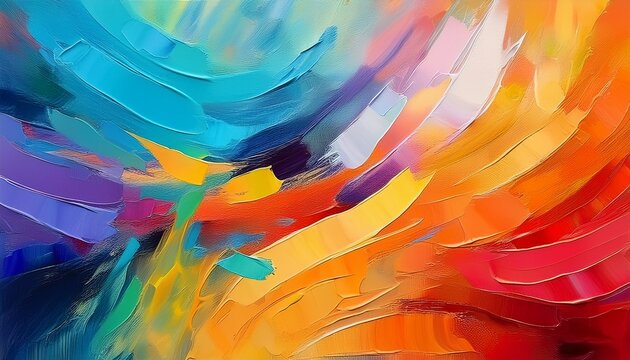 painterly texture abstract background using bold bright brushstrokes with a contrasting color palette