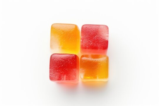 A gummy confectionery candy food.
