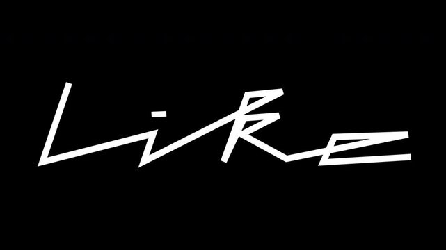 Like animation hand lettering alpha transparent oneline Facebook social media