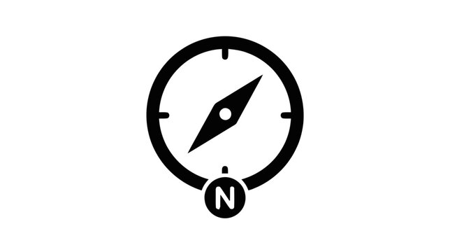 Vector illustration of compass icon vector illustration on a transparent background