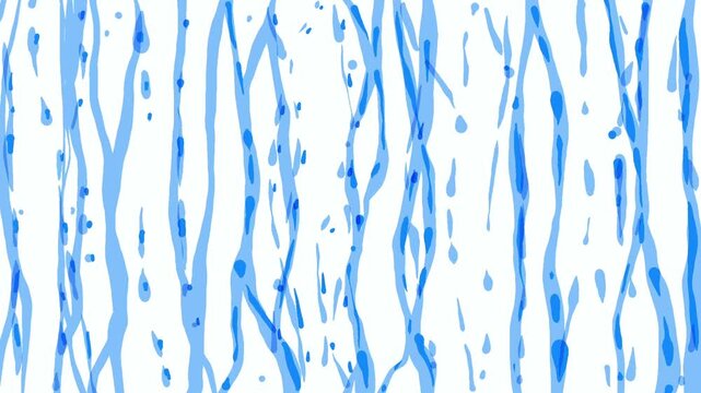 Stretching blue polyethylene scraps and holes on a white background. Rubber tearing destruction effect animation in Full HD.