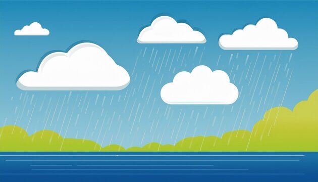 partly cloudy with a chance of light rain flat graphic
