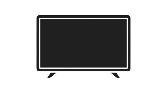 Vector illustration of flat screen tv icon vector illustration on a transparent background
