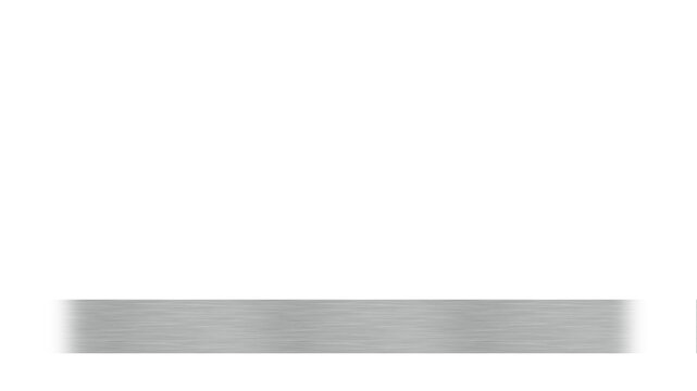 Minimalist Brushed Silver Metal Lower Third Banner Overlay with Blurred Edge Fade in 8K