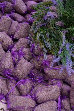 Dried lavender sachet bags in Provence, France