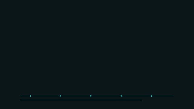 Minimalist timeline infographic animation with progress markers and dynamic lines 4k