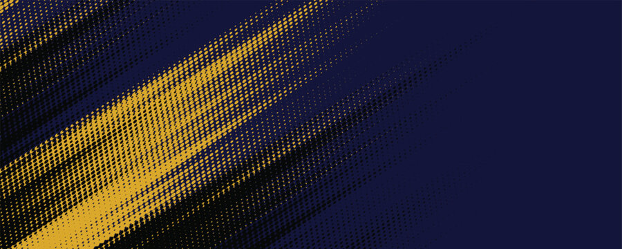 Abstract yellow-blue frame on a dark background. Sporty design in grunge style. Illustration for sports, athletics, training, workout, etc.
