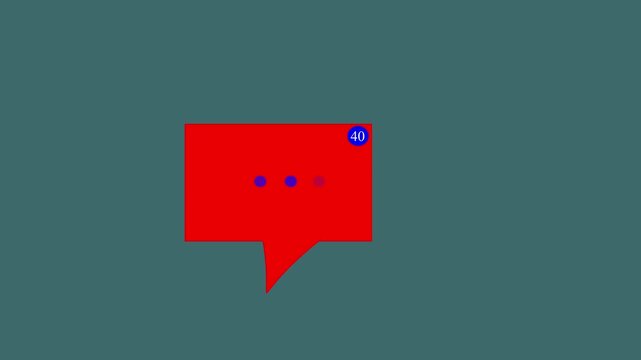 Typing Indicator Chat Bubble Animation with Three Dots, Messaging Waiting Symbol for Conversation. Chat Bubble with Three Dots Typing Indicator Animation for Messaging App
