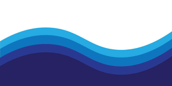 Minimalist Elegant Abstract Nature Wave Border Template with Isolated Text Area